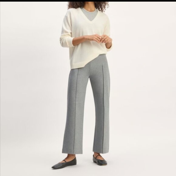 EVERLANE DREAM PANT WIDE LEG CHARCOAL HEATHER GRAY NEW S - Picture 3 of 10